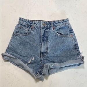 Zara Denim High-Waisted Women's cut off Shorts.  Size 4.